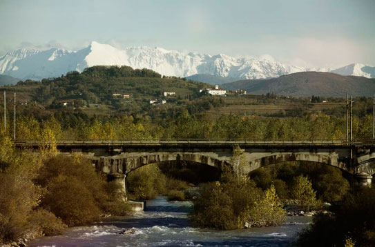 The Natisone River, The Rosazzo Abbey, The Julian Alps and views over the Friulian plains